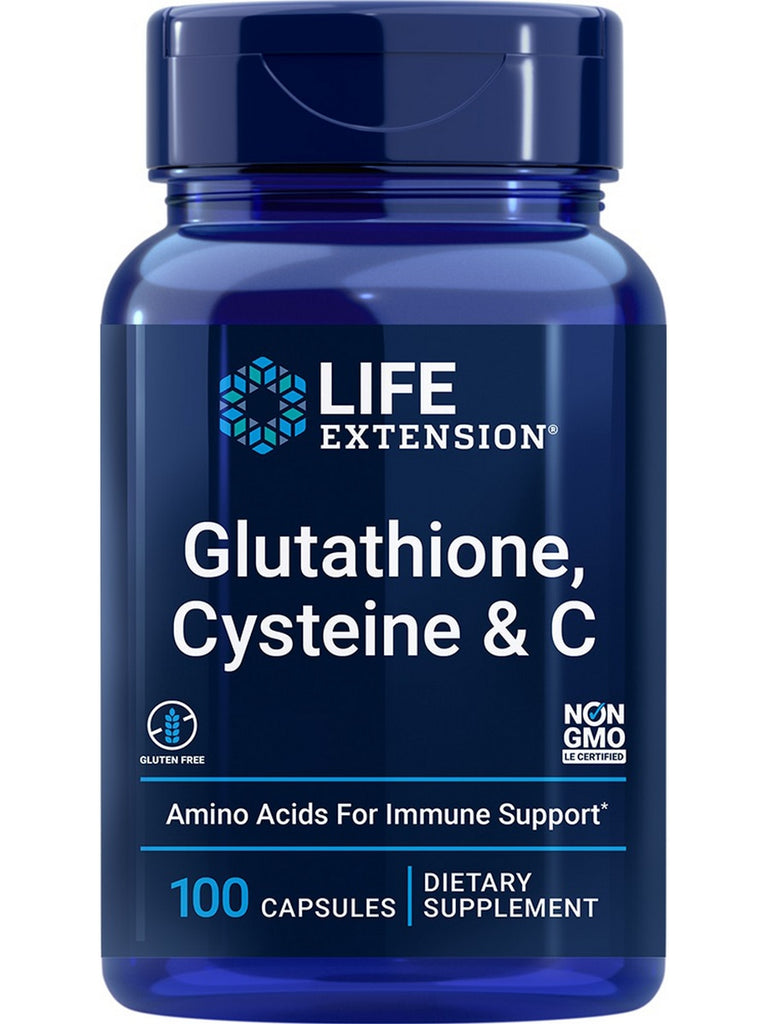 Life Extension, Glutathione, Cysteine & C, 100 capsules