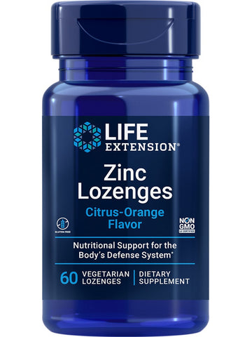 Life Extension, Zinc Lozenges, Citrus-Orange, 60 vegetarian lozenges