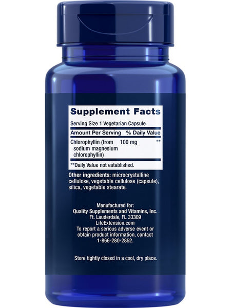 Life Extension, Chlorophyllin, 100 mg, 100 vegetarian capsules