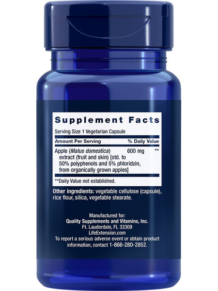 Life Extension, AppleWise, 600 mg, 30 vegetarian capsules