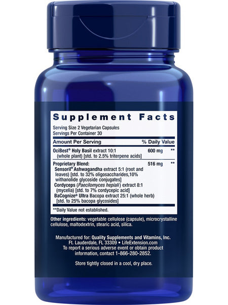 Life Extension, Adrenal Energy Formula, 60 vegetarian capsules