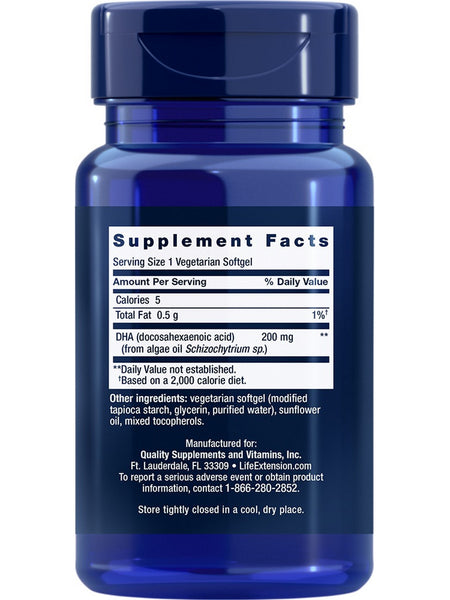Life Extension, Vegetarian DHA, 30 vegetarian softgels