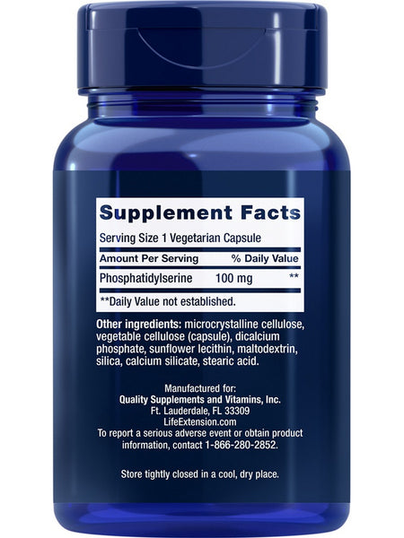 Life Extension, PS Caps, 100 mg, 100 vegetarian capsules