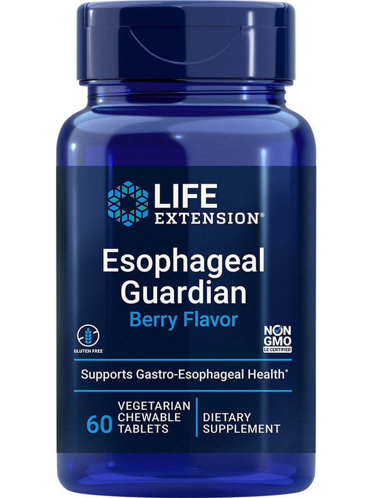 Life Extension, Esophageal Guardian, Berry, 60 vegetarian chewable tablets