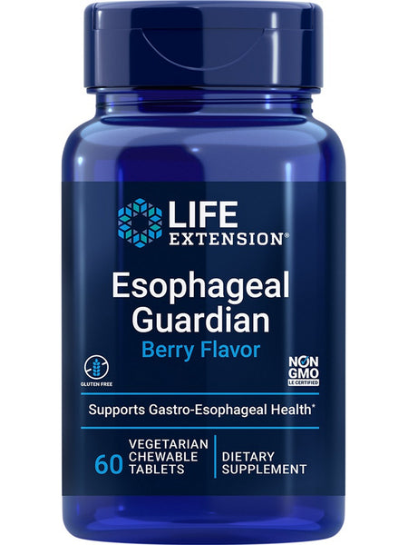 Life Extension, Esophageal Guardian, Berry, 60 vegetarian chewable tablets