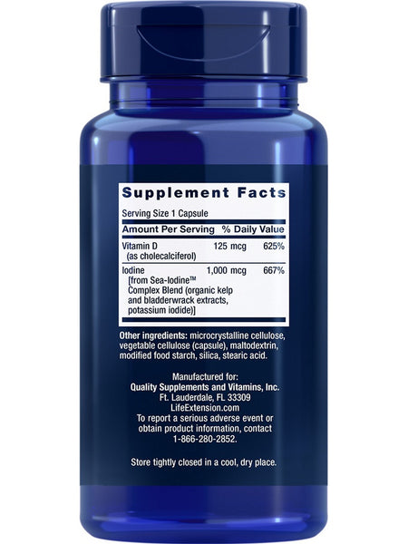 Life Extension, Vitamin D3 with Sea-Iodine™, 125 mcg (5000 IU), 60 capsules