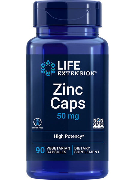 Life Extension, Zinc Caps, 50 mg, 90 vegetarian capsules