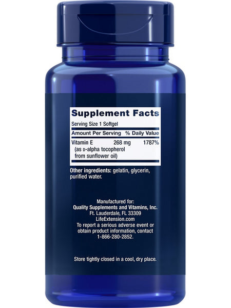 Life Extension, Super Vitamin E, 268 mg (400 IU), 90 softgels