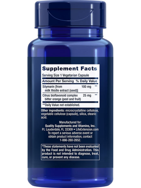 Life Extension, Silymarin, 100 mg, 90 vegetarian capsules