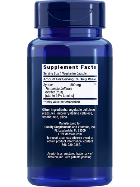 Life Extension, Uric Acid Control, 60 vegetarian capsules