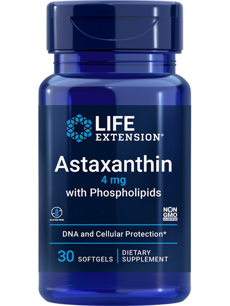 Life Extension, Astaxanthin with Phospholipids, 4 mg, 30 softgels