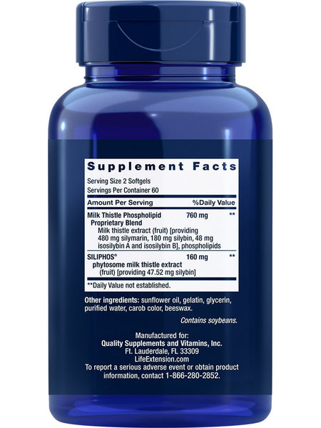 Life Extension, Advanced Milk Thistle, 120 softgels