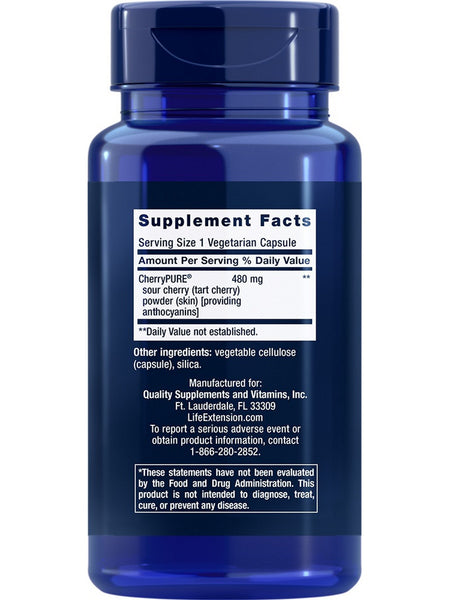 Life Extension, Tart Cherry with CherryPURE®, 60 vegetarian capsules