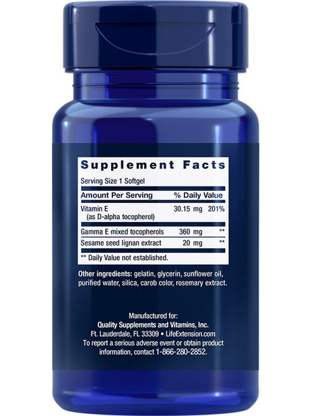 Life Extension, Gamma E Mixed Tocopherols, 60 softgels