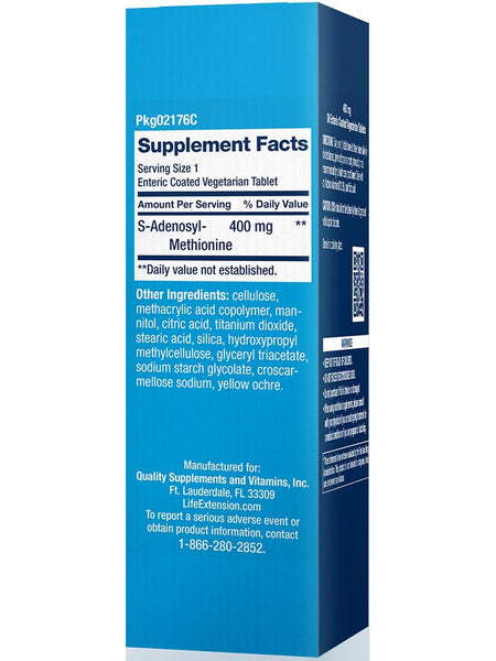 Life Extension, SAMe, 400 mg, 30 enteric-coated vegetarian tablet