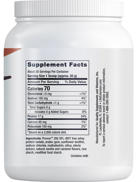 Life Extension, Wellness Code® Whey Protein Isolate, Vanilla, 403 grams