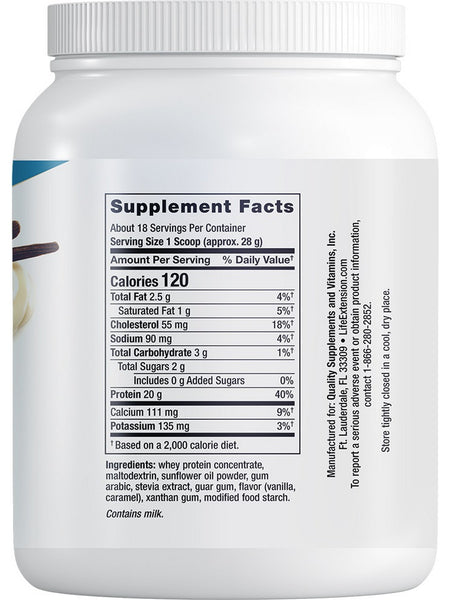 Life Extension, Wellness Code® Whey Protein Concentrate, Vanilla, 500 grams