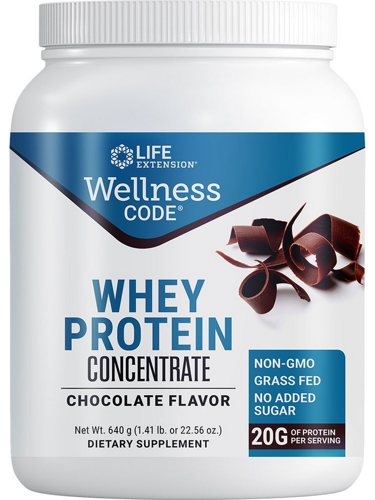 Life Extension, Wellness Code® Whey Protein Concentrate, Chocolate, 640 grams
