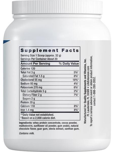 Life Extension, Wellness Code® Whey Protein Concentrate, Chocolate, 640 grams