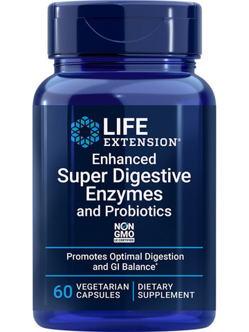 Life Extension, Enhanced Super Digestive Enzymes and Probiotics, 60 vegetarian capsules