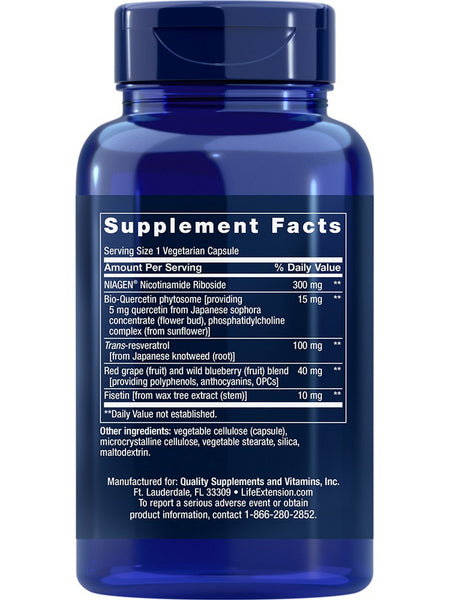 Life Extension, NAD+ Cell Regenerator™ and Resveratrol, 30 vegetarian capsules