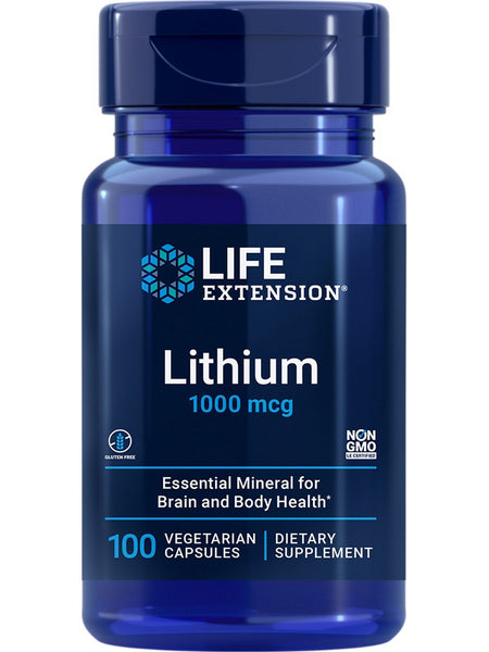 Life Extension, Lithium, 1000 mcg, 100 capsules