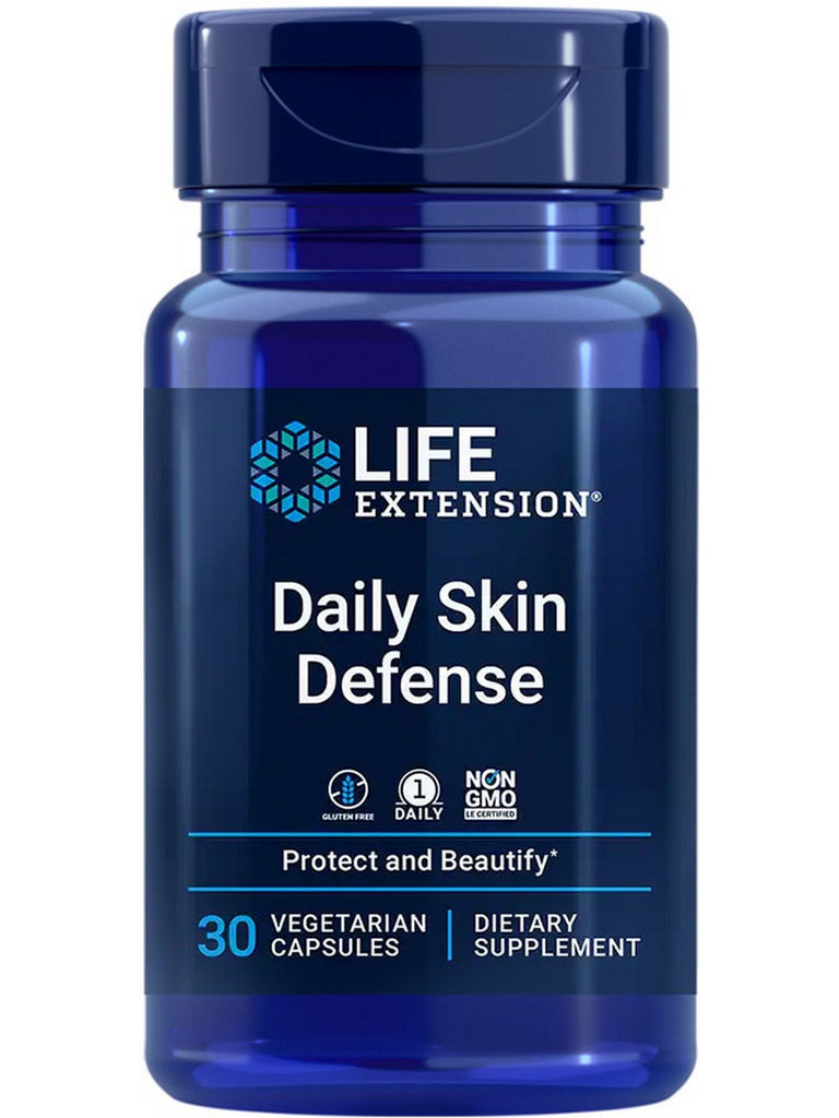 Life Extension, Daily Skin Defense, 30 vegetarian capsules