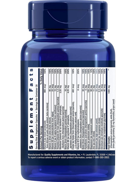 Life Extension, Plant-Based Multivitamin, 90 vegetarian capsules