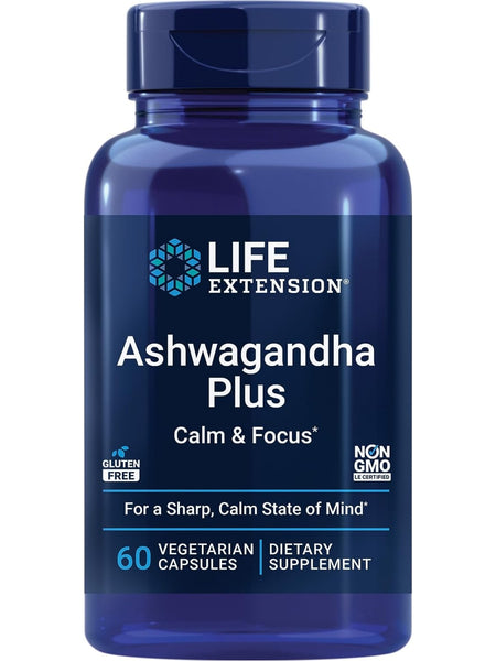 Life Extension, Ashwagandha Plus, 60 vegetarian capsules