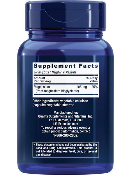 Life Extension, Magnesium Glycinate, 90 Vegetarian Capsules