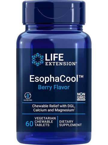 Life Extension, EsophaCool™, Berry, 60 vegetarian chewable tablets