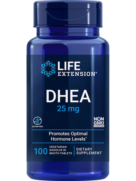 Life Extension, DHEA, 25 mg, 100 vegeterian dissolve-in-mouth tablets