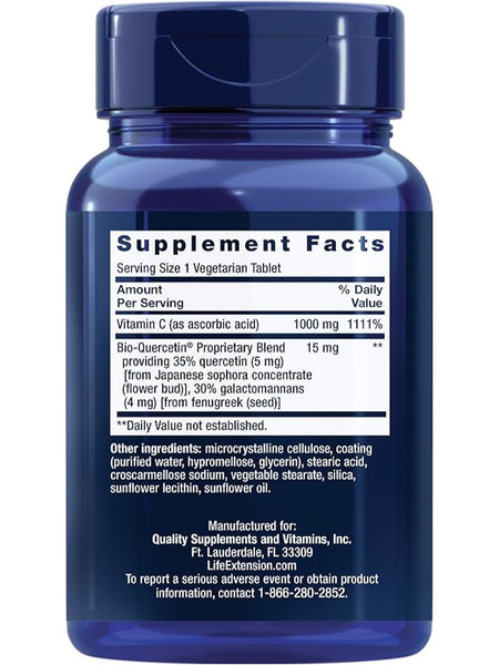 Life Extension, Vitamin C and Bio-Quercetin, 60 vegetarian tablets
