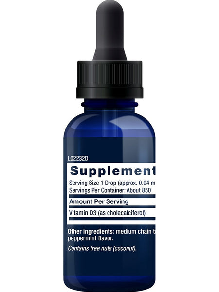 Life Extension, Liquid Vitamin D3, 50 mcg (2000 IU), Mint, 29.57 ml