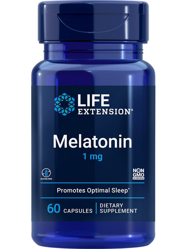 Life Extension, Melatonin, 1 mg, 60 capsules