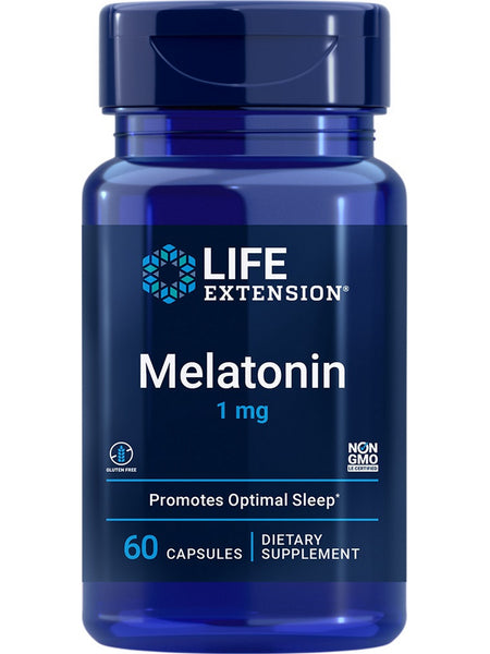 Life Extension, Melatonin, 1 mg, 60 capsules