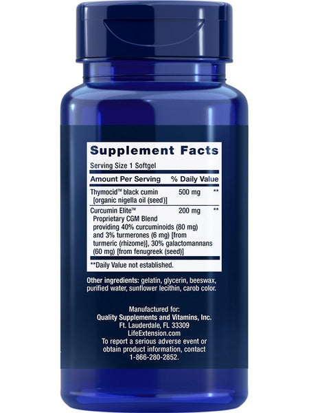 Life Extension, Black Cumin Seed Oil and Curcumin Elite™, 60 softgels