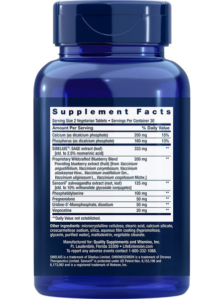 Life Extension, Cognitex® Elite Pregnenolone, 60 vegetarian tablets