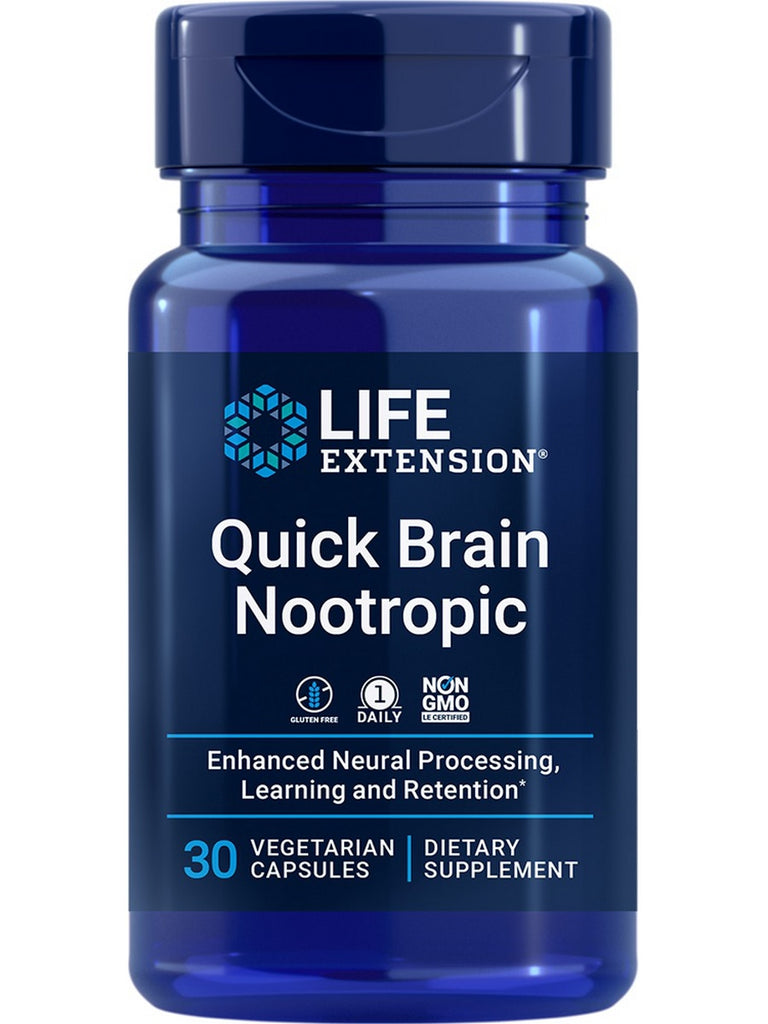 Life Extension, Quick Brain Nootropic, 30 vegetarian capsules