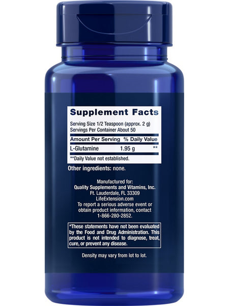 Life Extension, L-Glutamine Powder, 100 grams