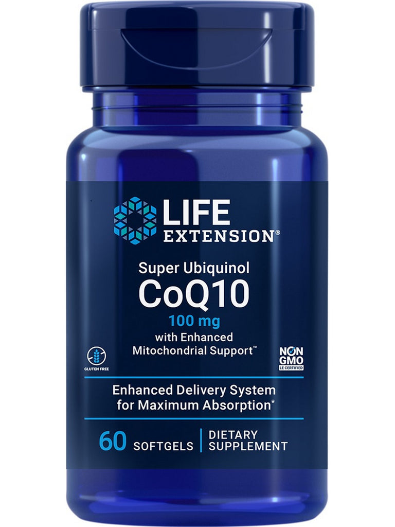 Life Extension, Super Ubiquinol CoQ10 with Enhanced Mitochondrial Support™, 100 mg, 60 softgels
