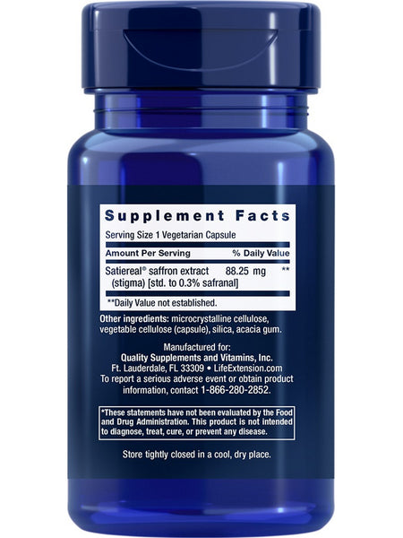 Life Extension, Optimized Saffron, 60 vegetarian capsules