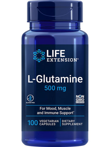 Life Extension, L-Glutamine, 500 mg, 100 vegetarian capsules