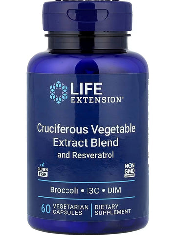 Life Extension, Cruciferous Vegetable Extract Blend and Resveratrol, 60 Vegetarian Capsules