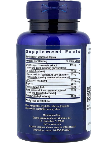 Life Extension, Cruciferous Vegetable Extract Blend and Resveratrol, 60 Vegetarian Capsules
