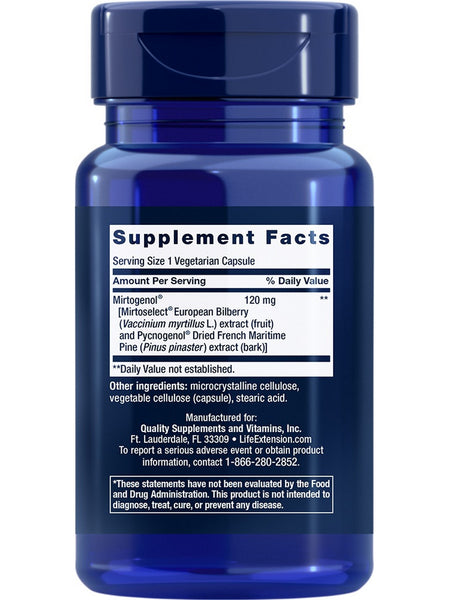 Life Extension, Eye Pressure Support with Mirtogenol®, 30 vegetarian capsules