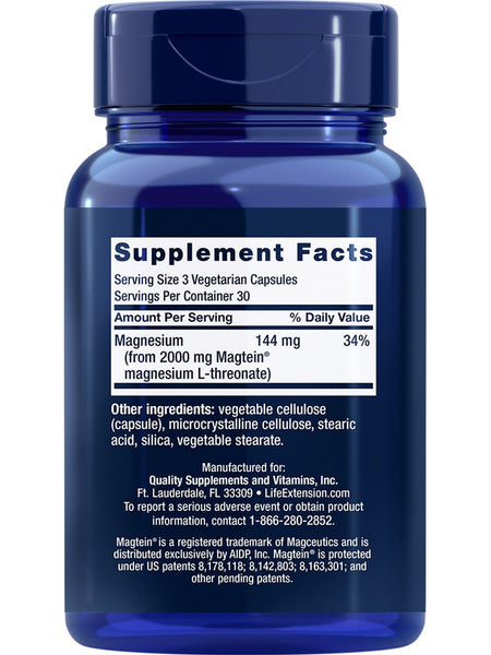 Life Extension, Neuro-Mag® Magnesium L-Threonate, 90 vegetarian capsules