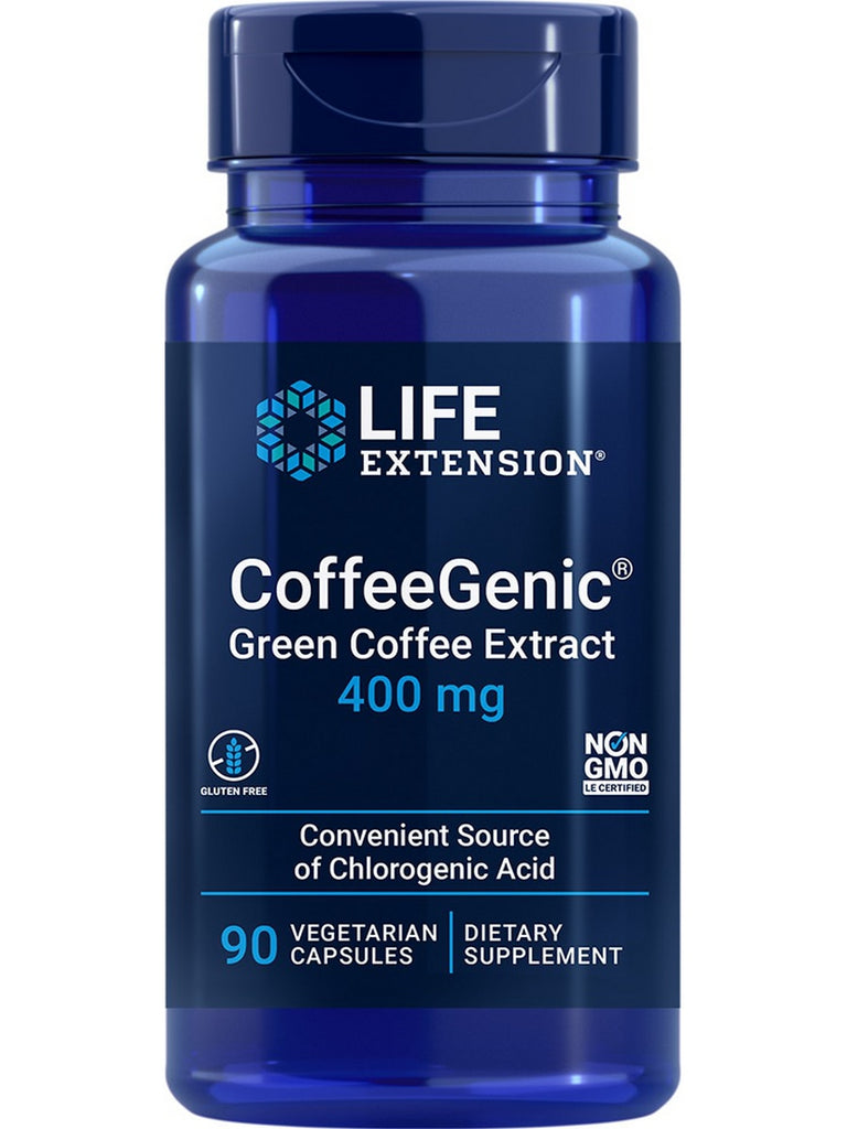 Life Extension, CoffeeGenic® Green Coffee Extract, 400 mg, 90 vegetarian capsules