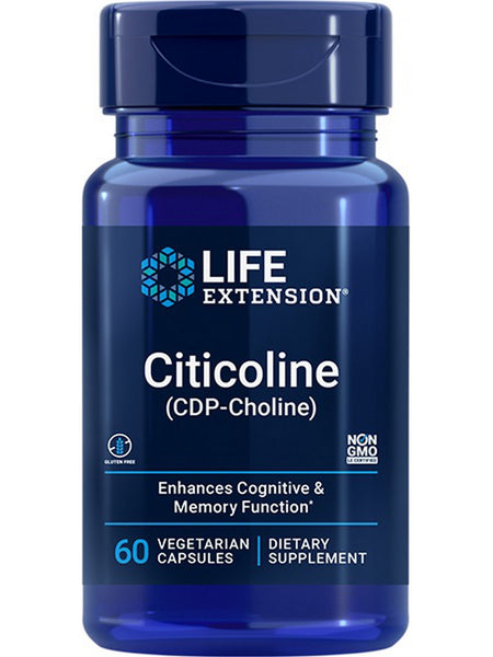 Life Extension, Citicoline (CDP-Choline), 60 vegetarian capsules