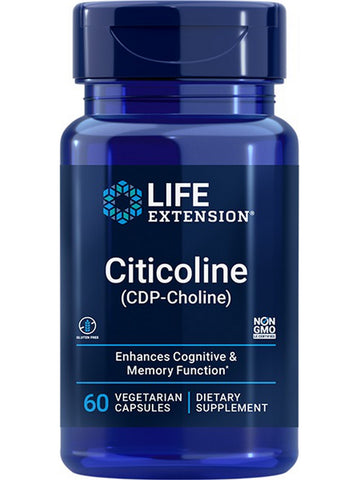 Life Extension, Citicoline (CDP-Choline), 60 vegetarian capsules
